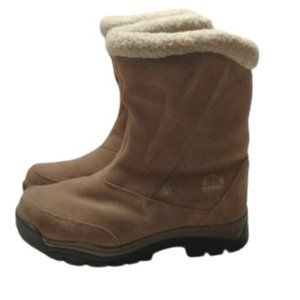 Sorel Tan Waterfall Waterproof SuedeThinsulate Sherpa Cuff Side Zip Wint…